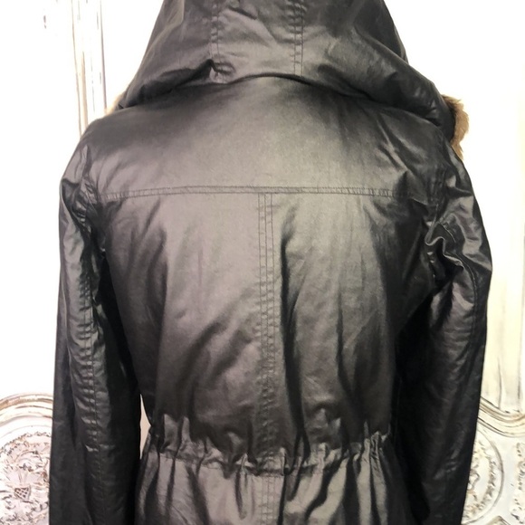 Marc New York by Andrew Mark Black Moisture Shed Faux Fur Lined Hoodie Jacket - Picture 14 of 16